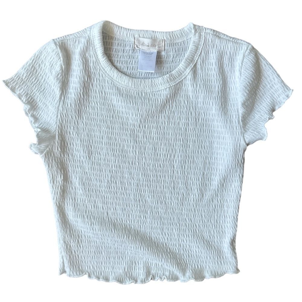 ALTAR’D State cropped fitted smock tee Women’s XS in Cream​